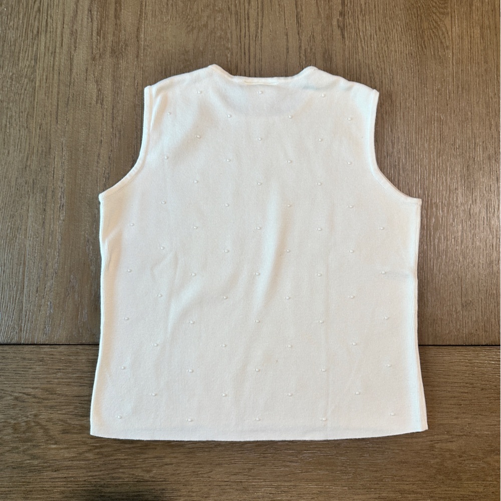 Bundle of 2 Talbots Sleeveless Sweater Embellished Size Medium - Picture 8 of 11